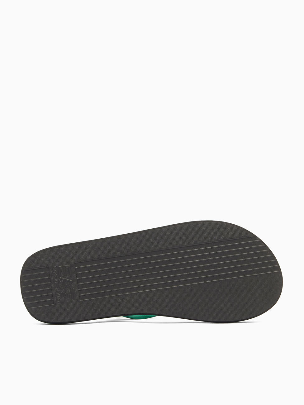EA7 Holly Green Oversize Logo Flip Flops