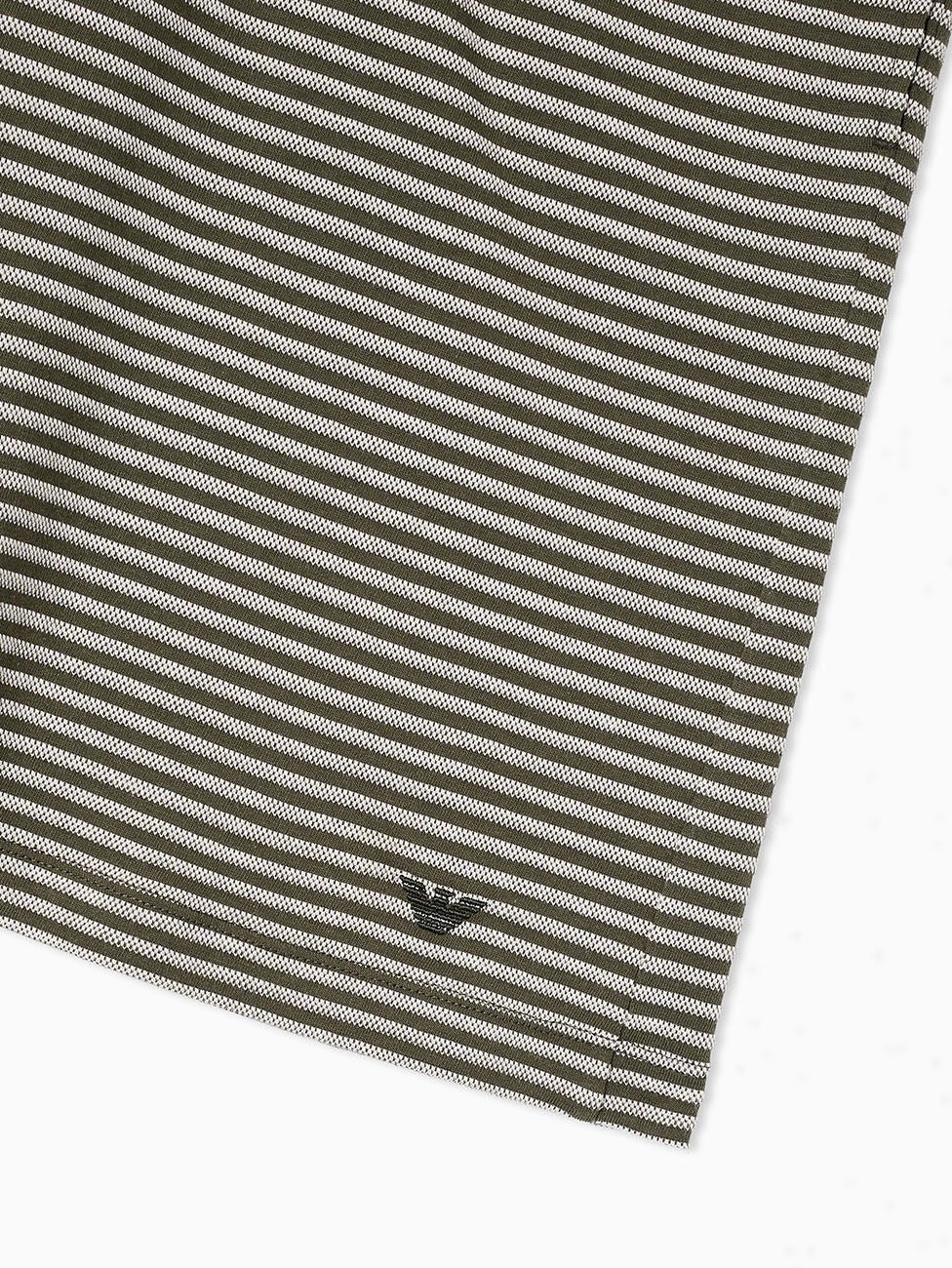 Emporio Armani Striped Knit Cotton Bermuda Shorts