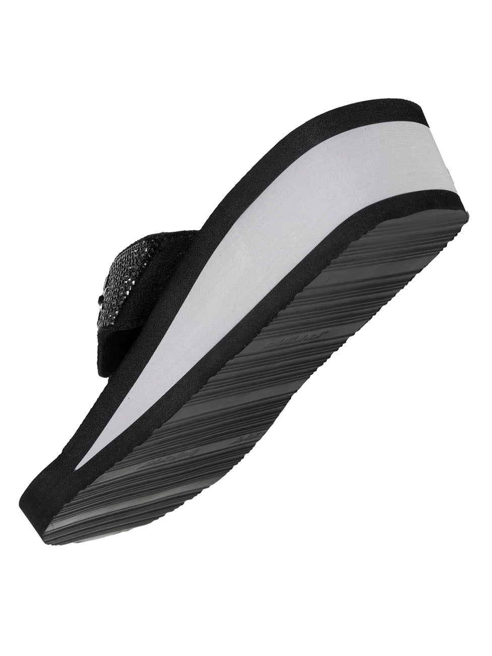 Isotoner Black Pearl-Heeled Women's Flip-flops