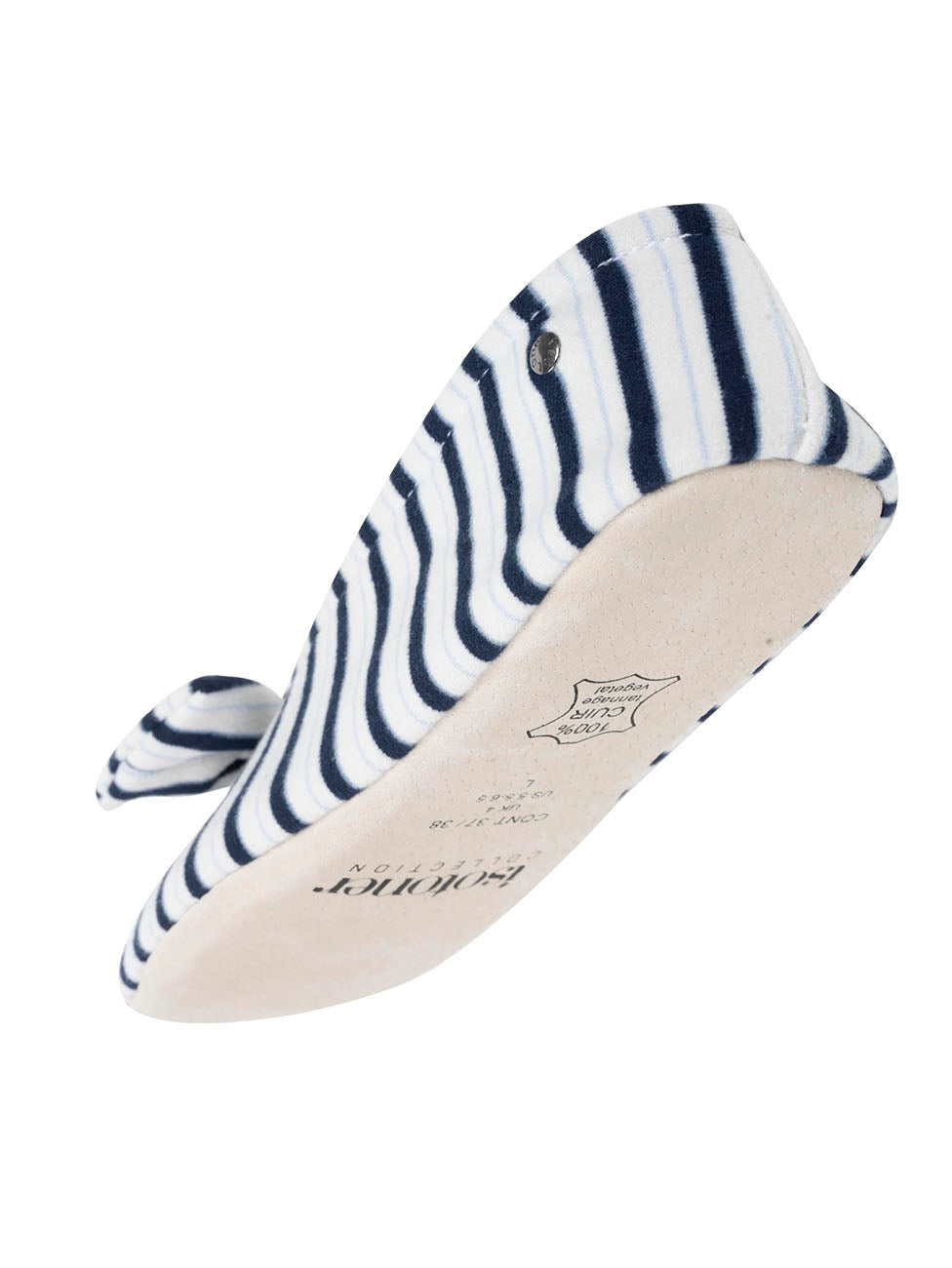 Isotoner Blue Striped Ballerina Slippers