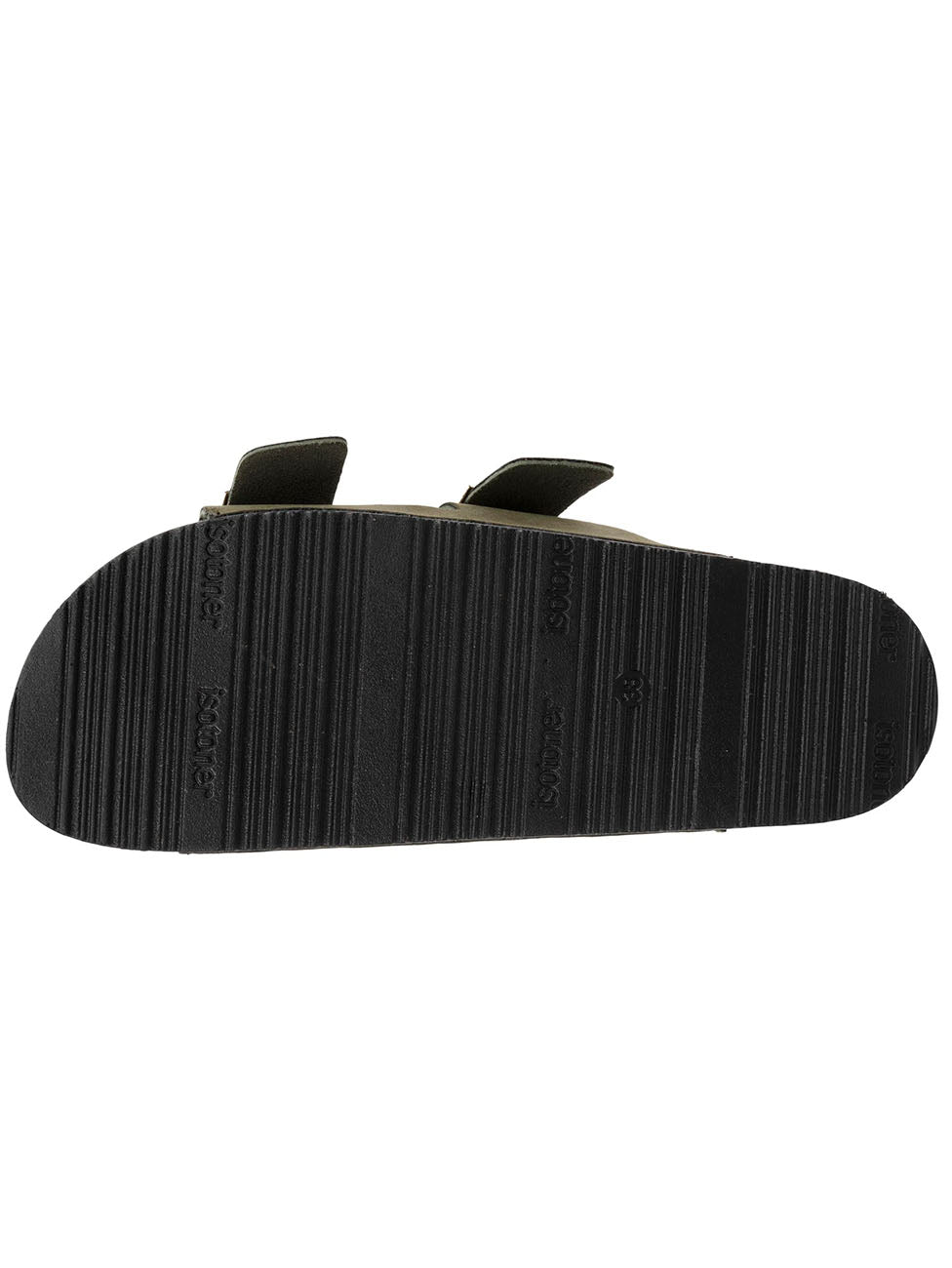 Isotoner Women's Double Strap Black Slippers