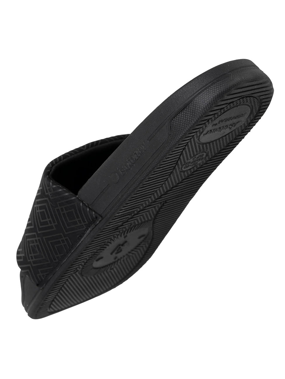 Isotoner Black Men's Logo Slide Mules