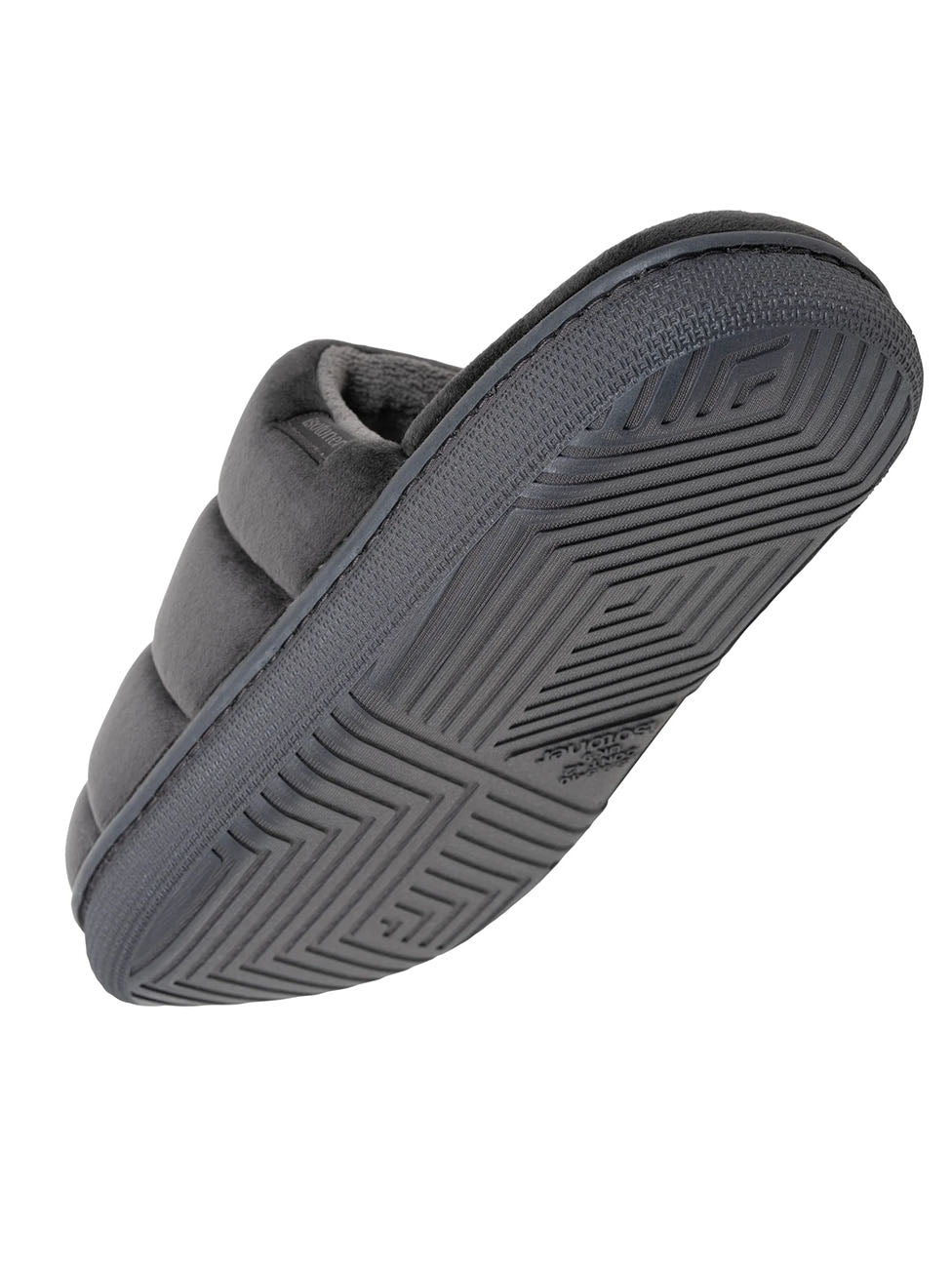 Isotoner BLOUP Comfort Grey Velours Men Slippers