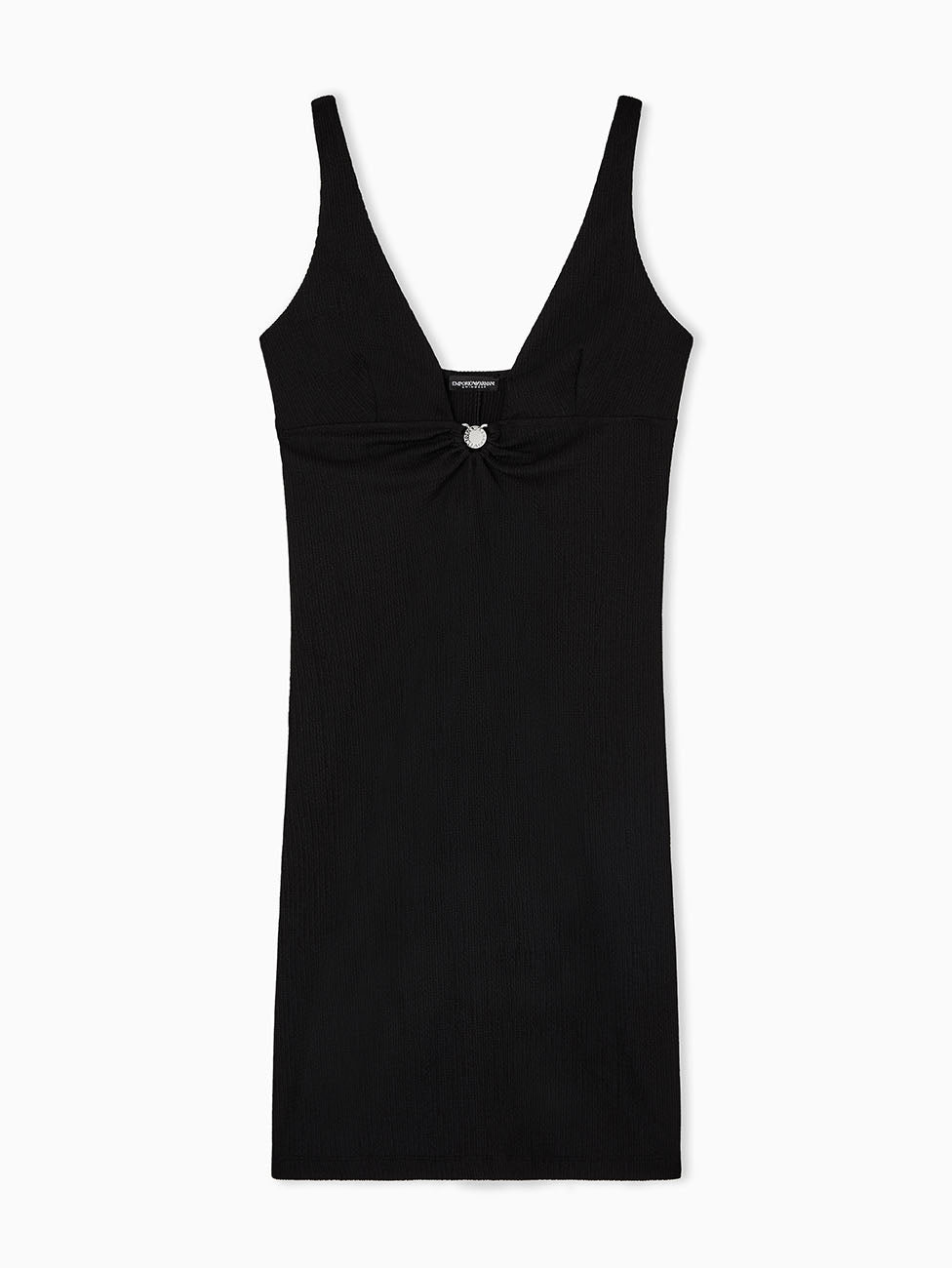 Emporio Armani Black Textured Lycra Beach Dress