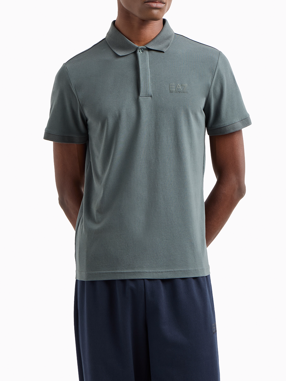EA7 Visibility Stretch Cotton-Jersey Polo Shirts