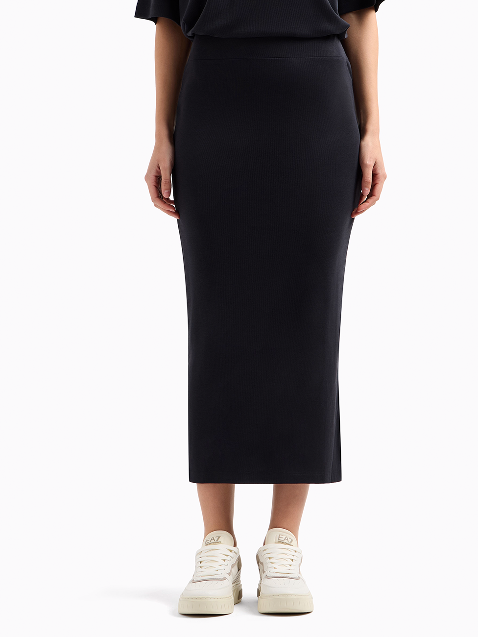 EA7 Precious Stretch Modal-Blend Women's Long Skirt