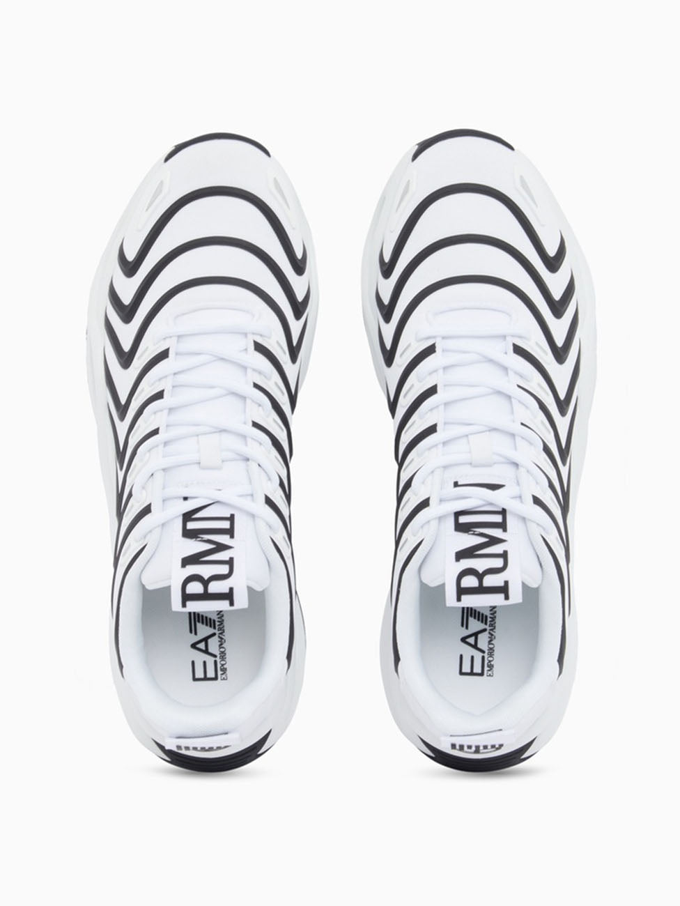 EA7 Optical White & Black Infinity Neo Sneakers