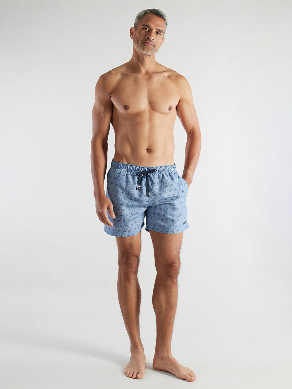 Bugatti Blue Striped Swim Shorts
