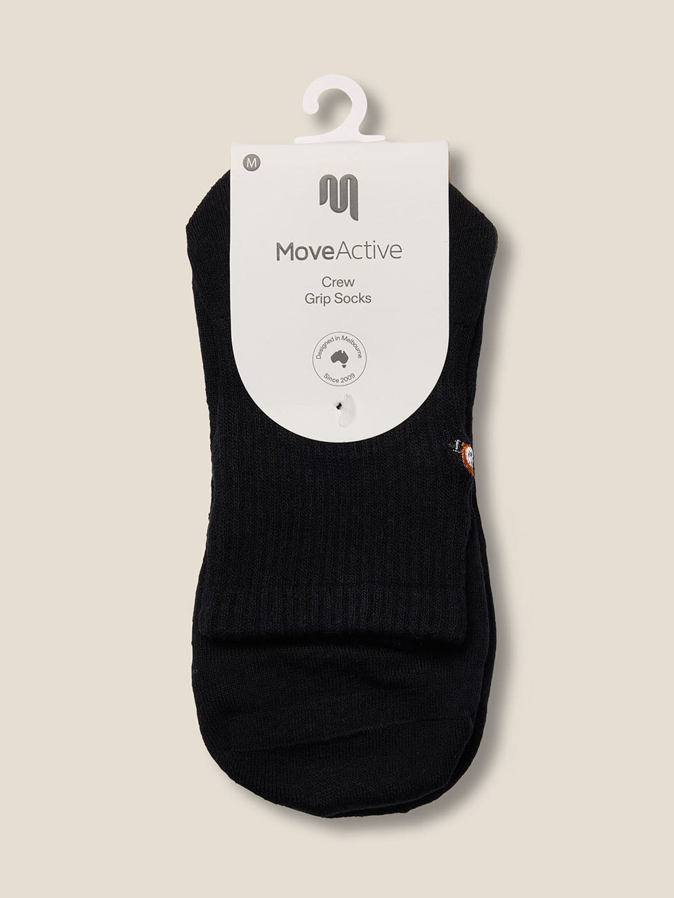 MoveActive Corgi Black  Crew Grip Socks