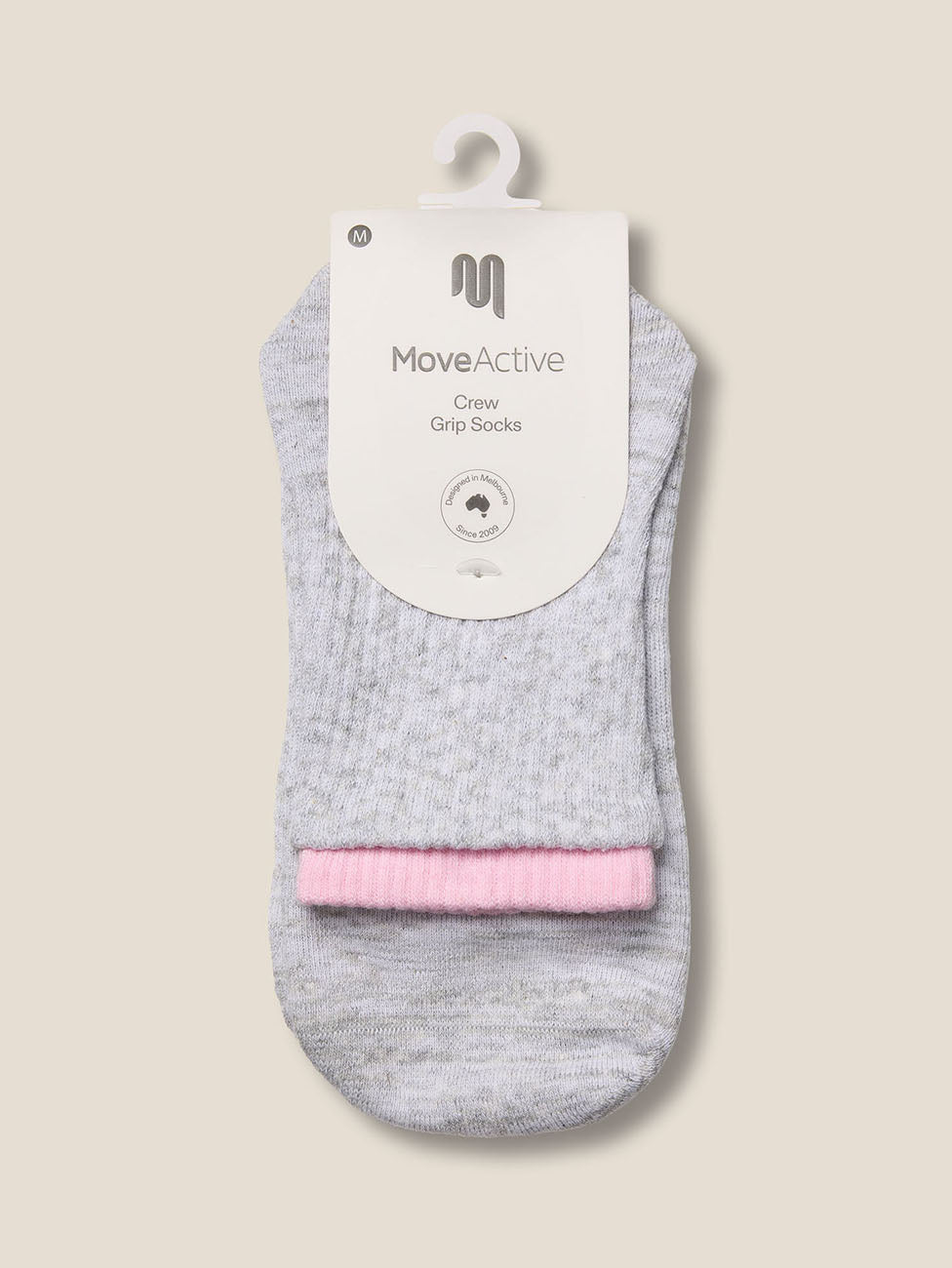 MoveActive Layer Grey  Crew Grip Socks
