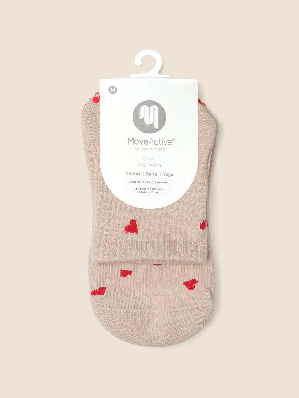 MoveActive Love Me  Crew Grip Socks