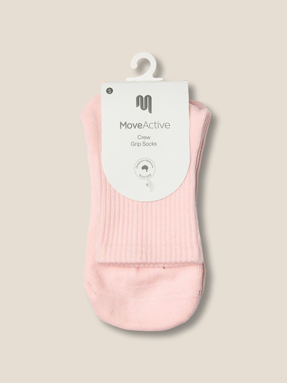 MoveActive Sweet Pink  Crew Grip Socks