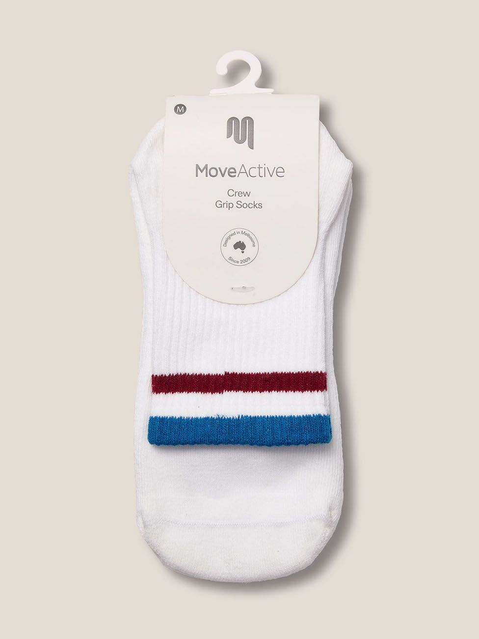 MoveActive Track Ivory  Crew Grip Socks