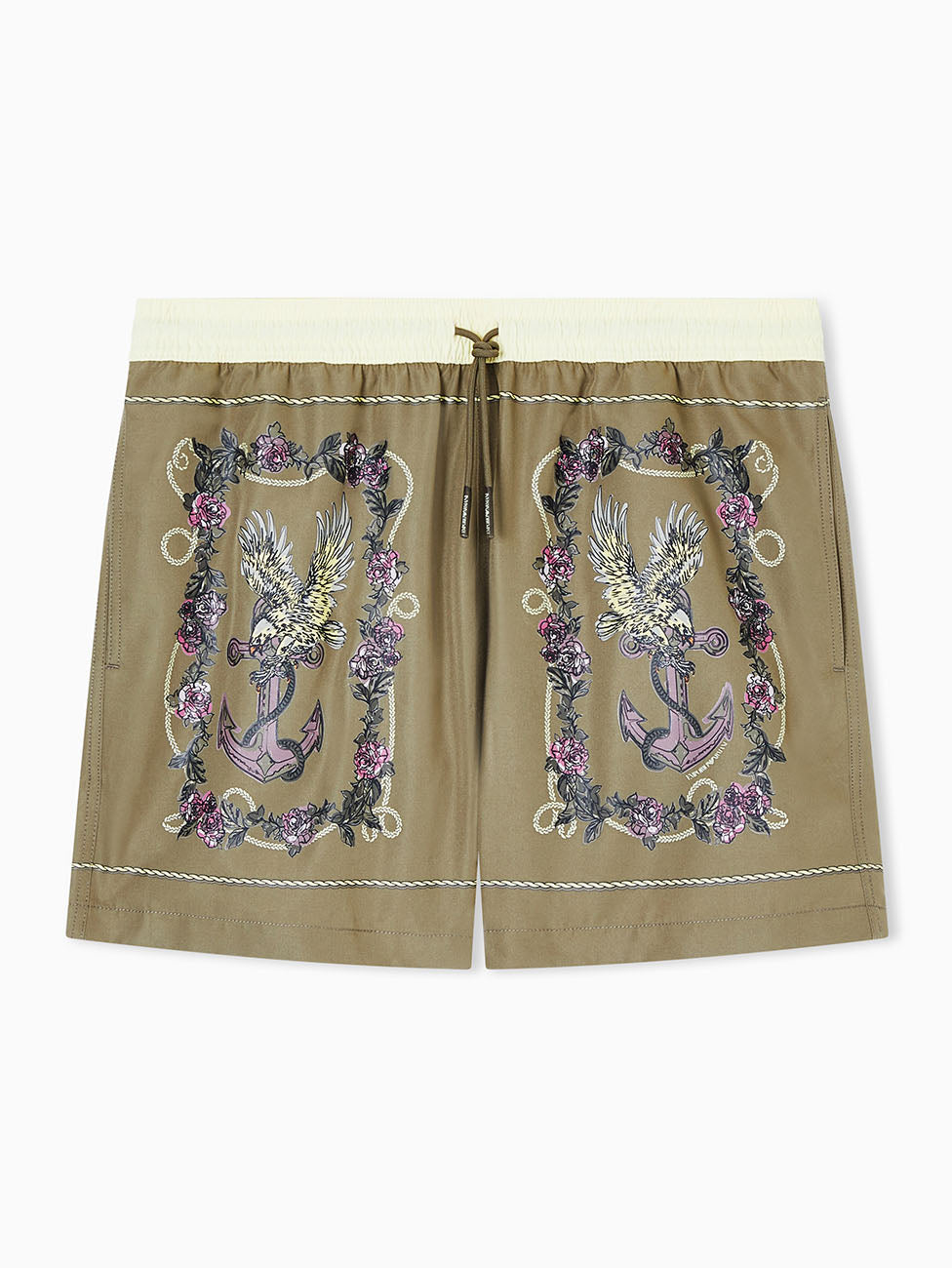 Emporio Armani Cards Print Beach Shorts