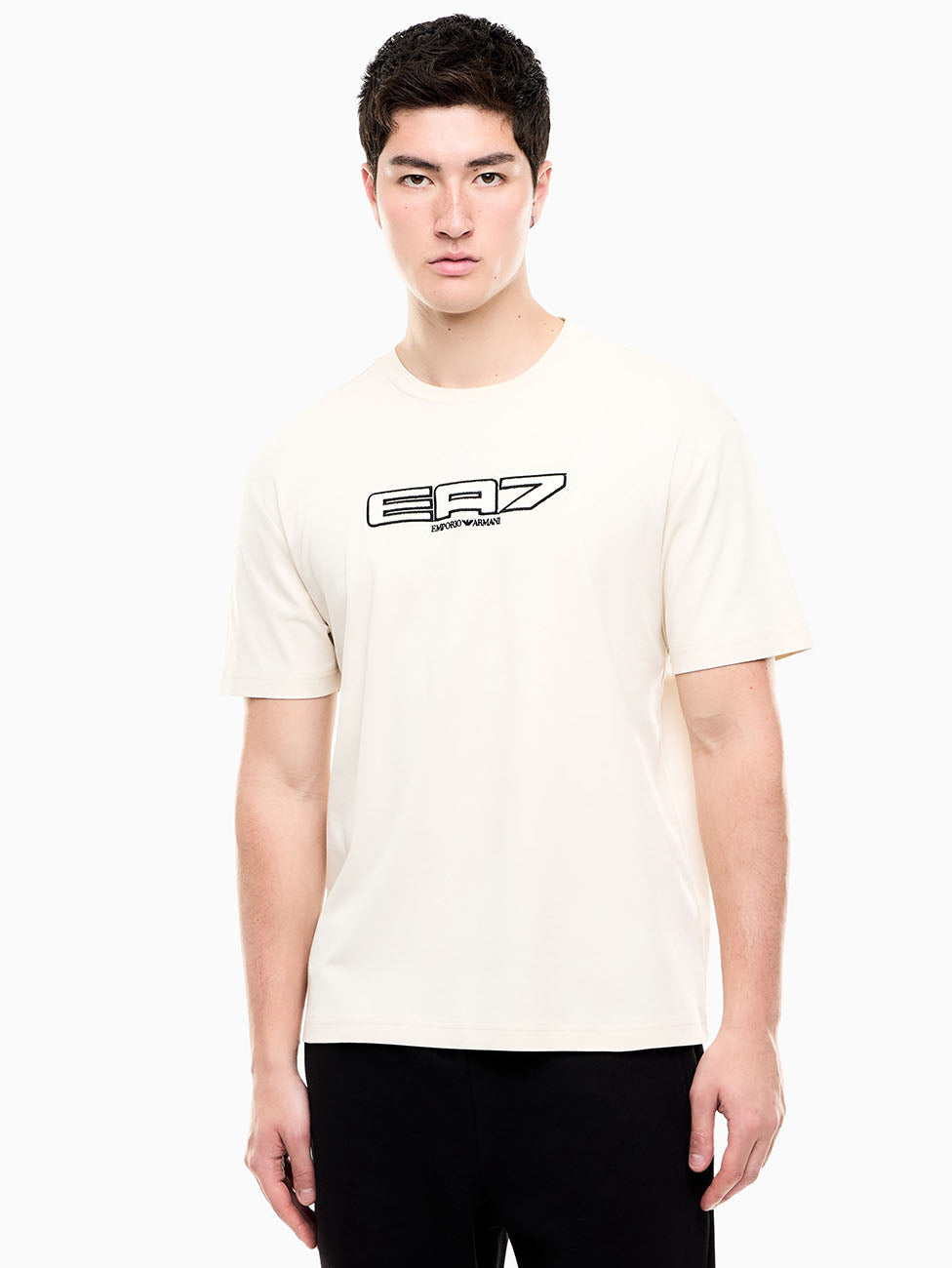 EA7 Logo Series Oversized Cotton-Jersey T-Shirt