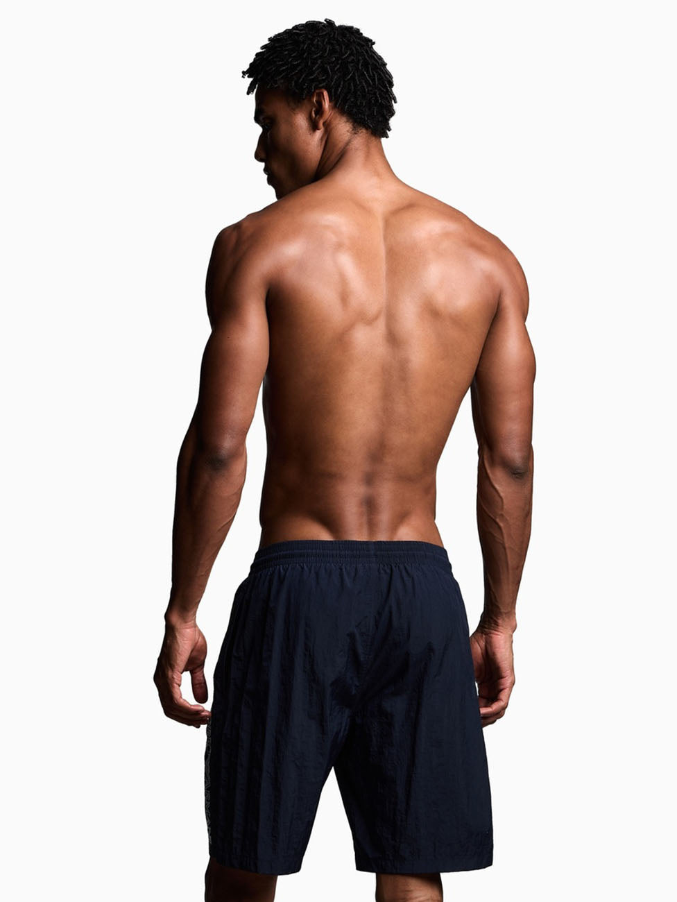 Emporio Armani Embroidered Logo Beach Shorts
