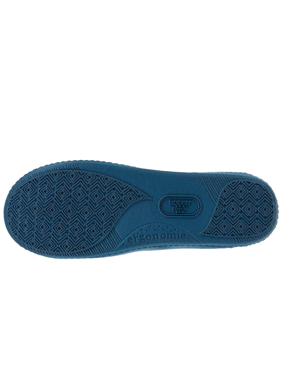 Isotoner Teal Flower Design Women's Slippers
