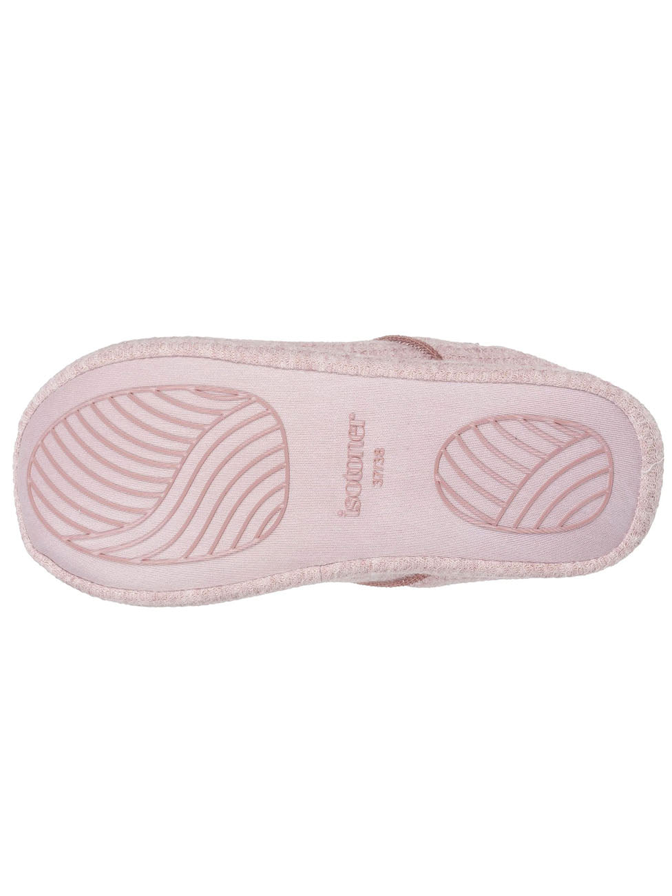 Isotoner Women's Blush Heathered Mule Slippers