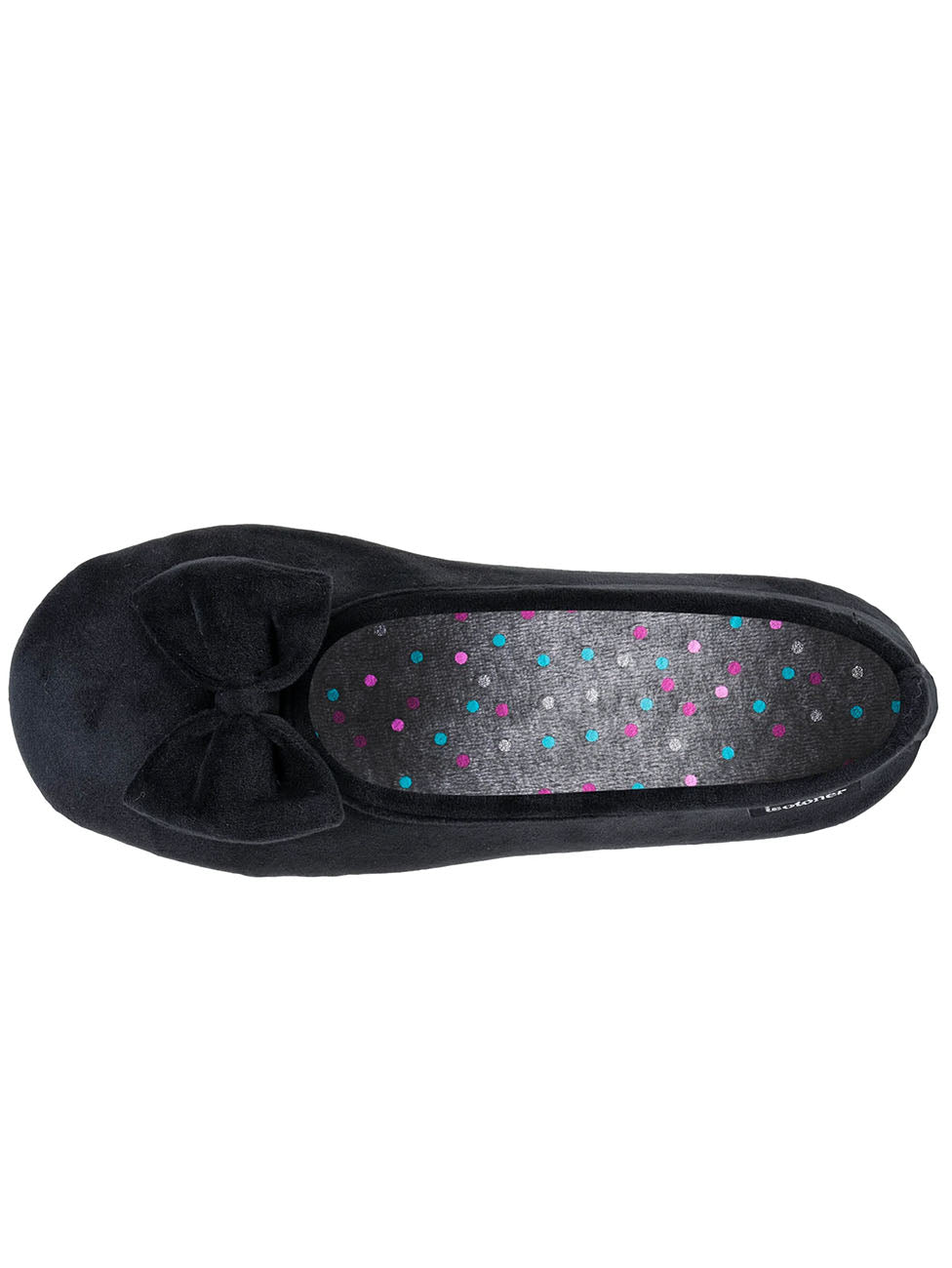Isotoner Women's Noir Ballerina Slippers