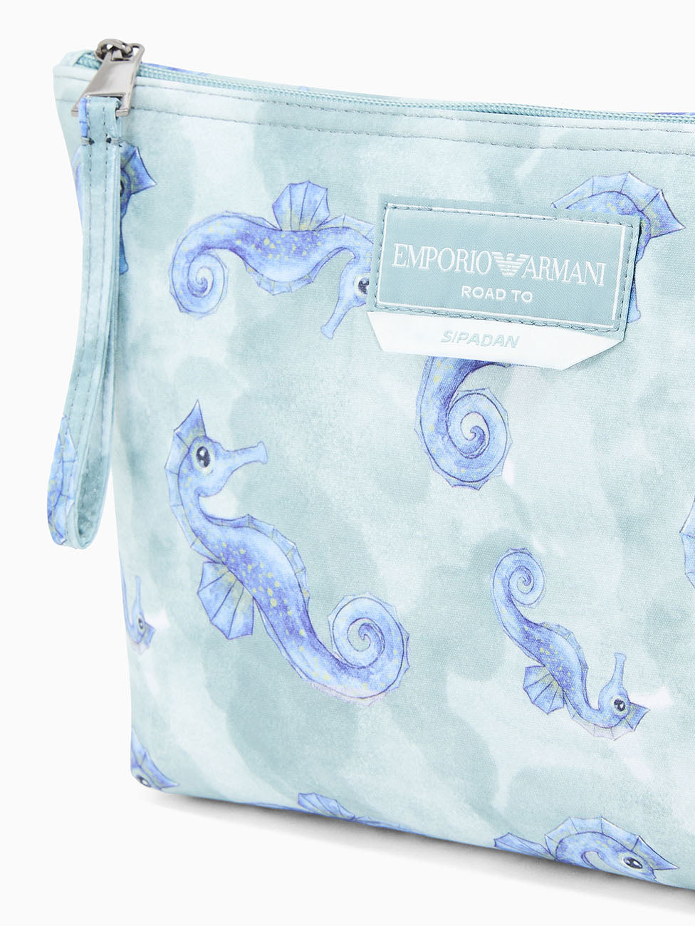 Emporio Armani Sea Animals Print Beach Pouch