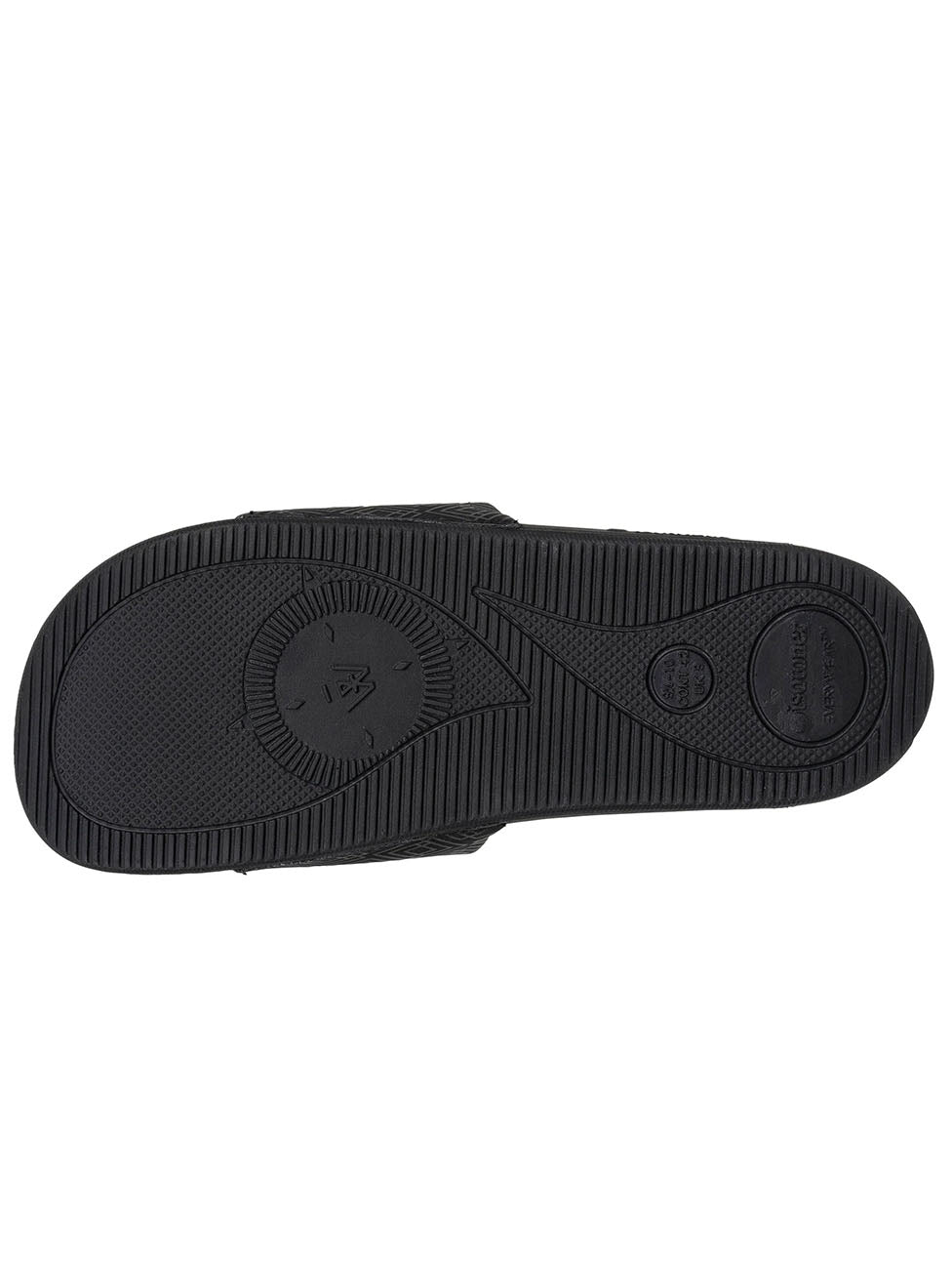 Isotoner Black Men's Logo Slide Mules