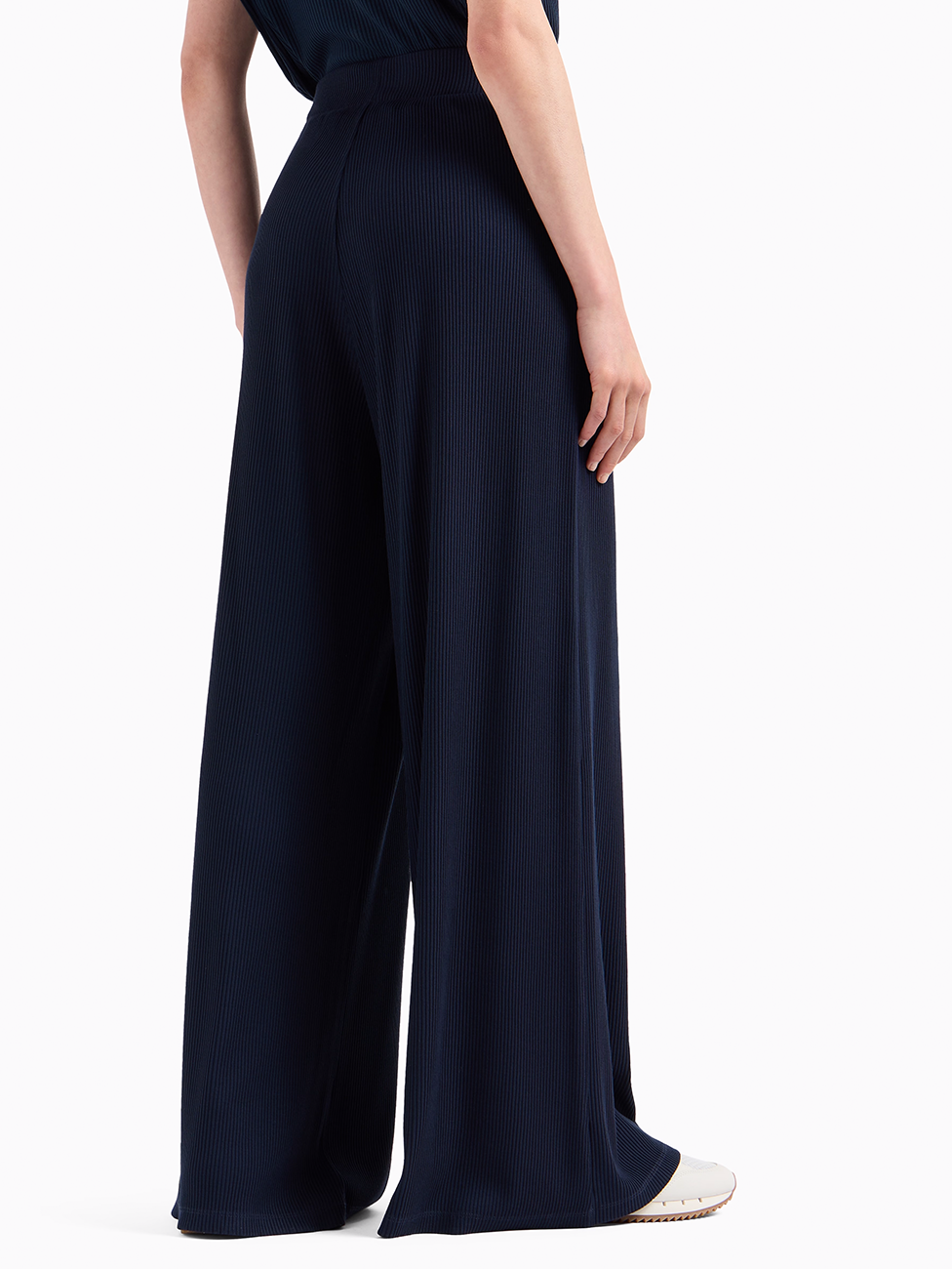 EA7 Costa Smeralda Stretch-Cotton Wide-Leg Trousers