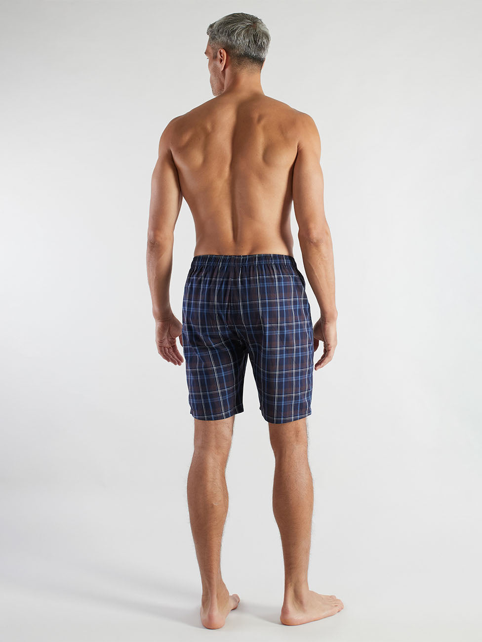 Bugatti Navy Check Lounge Bermuda Shorts