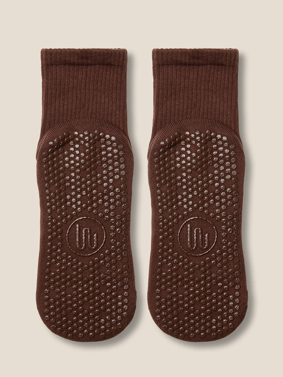 MoveActive Espresso  Crew Grip Socks