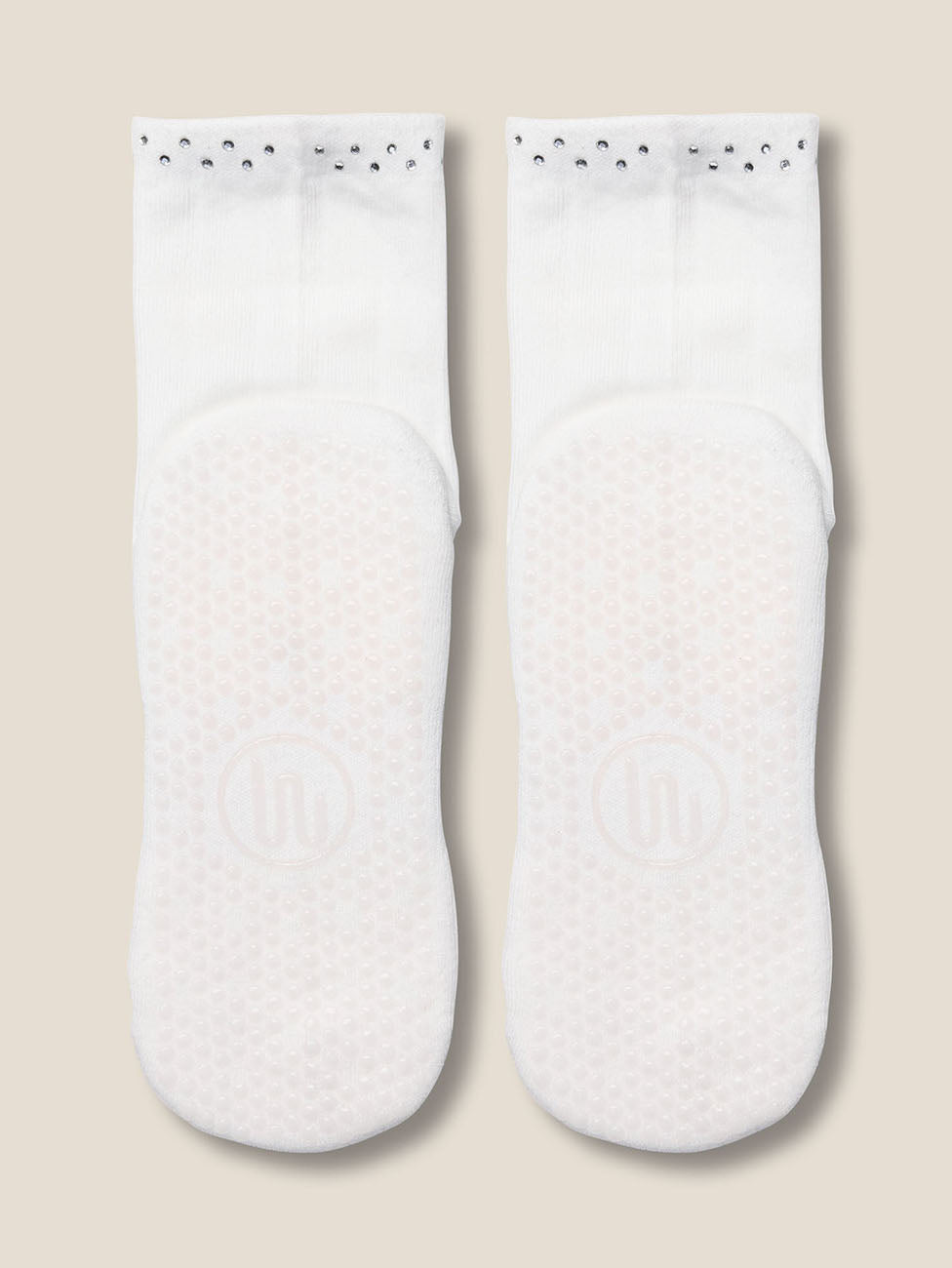 MoveActive Ivory  Crew Grip Socks