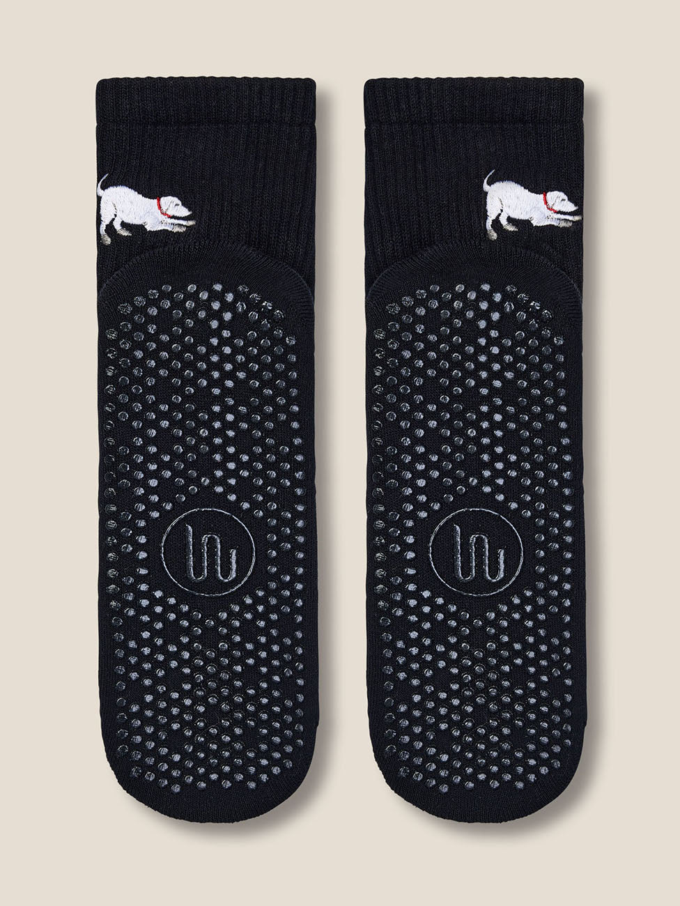 MoveActive Labrador Black  Crew Grip Socks