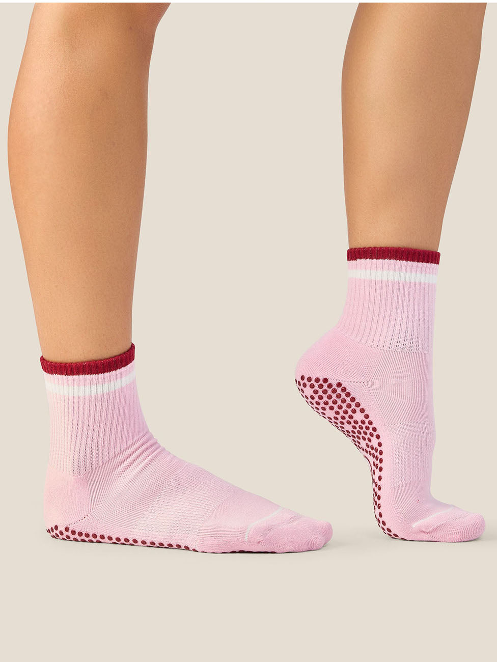 MoveActive Track Pink  Crew Grip Socks