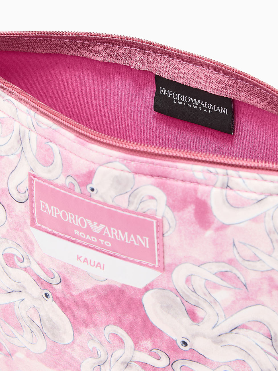 Emporio Armani Sea Animals Print Beach Pouch
