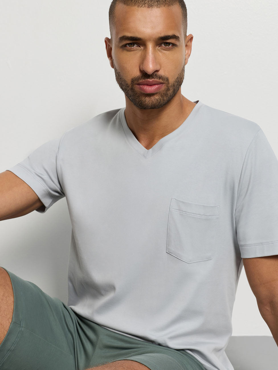 Hanro Night & Day Studio Green Short Pyjama