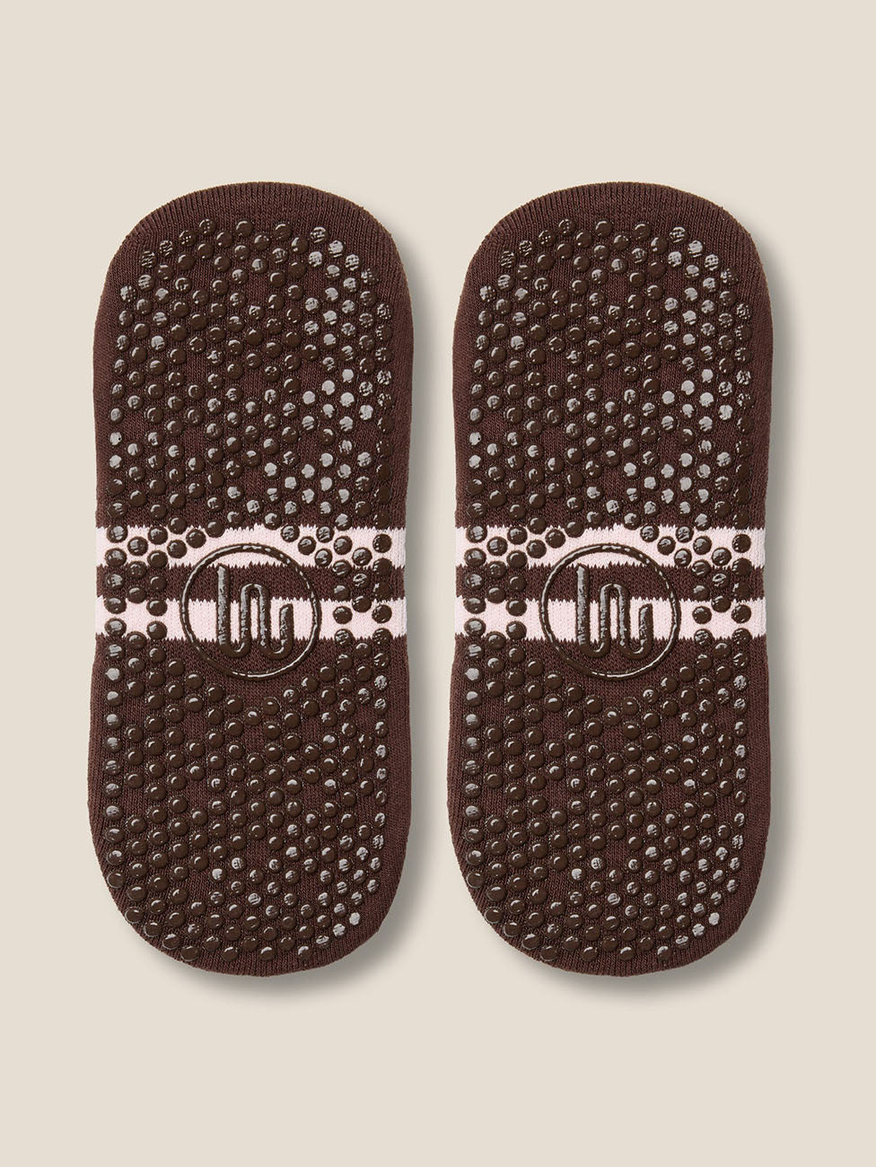 MoveActive Stripe Espresso  Low Rise Grip Socks