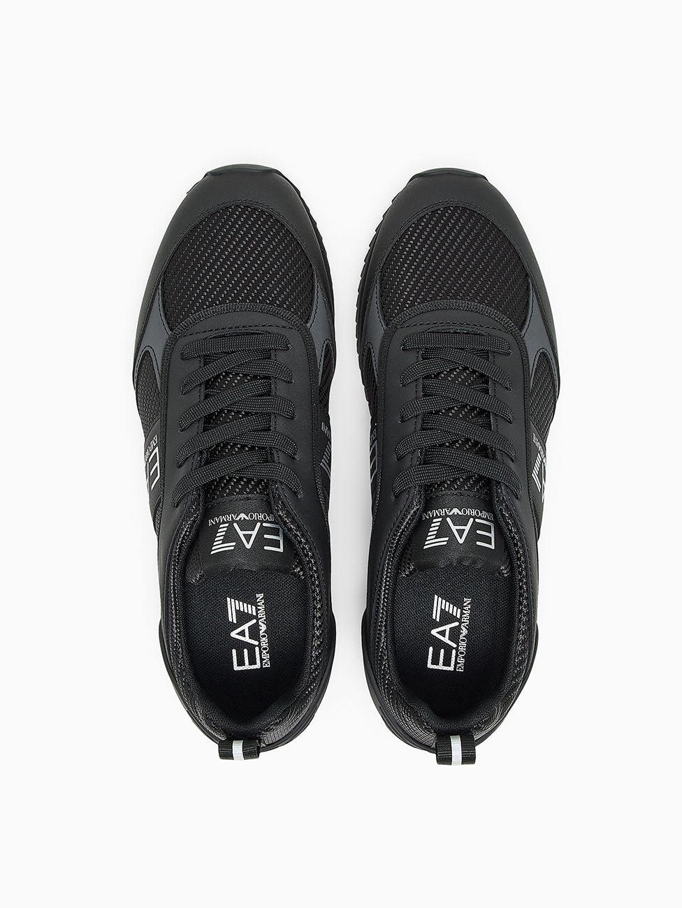 EA7 Triple Black & Silver Carbon Mesh Unisex Sneakers