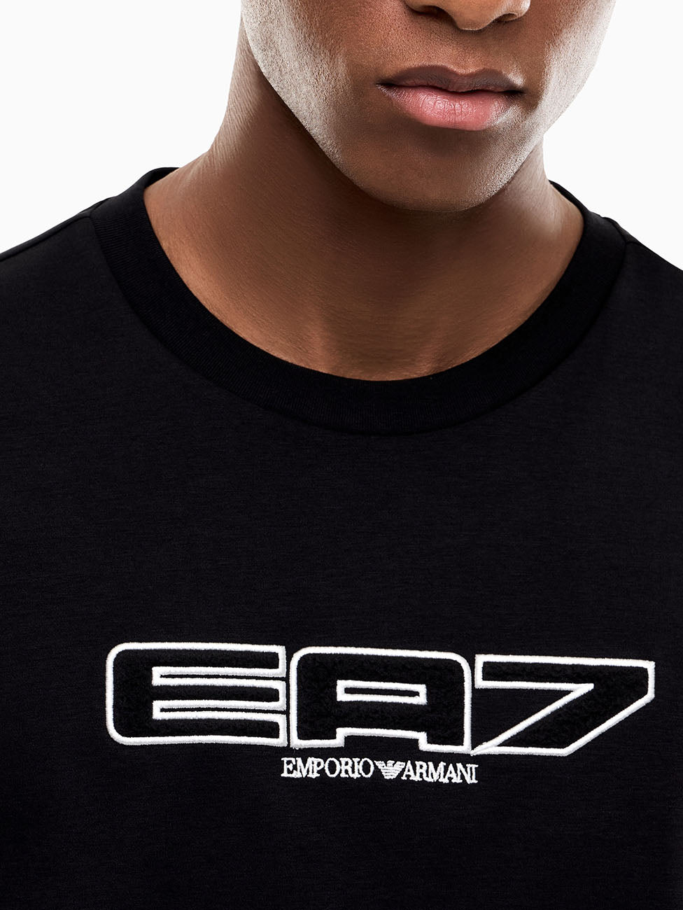 EA7 Logo Series Oversized Cotton-Jersey T-Shirt