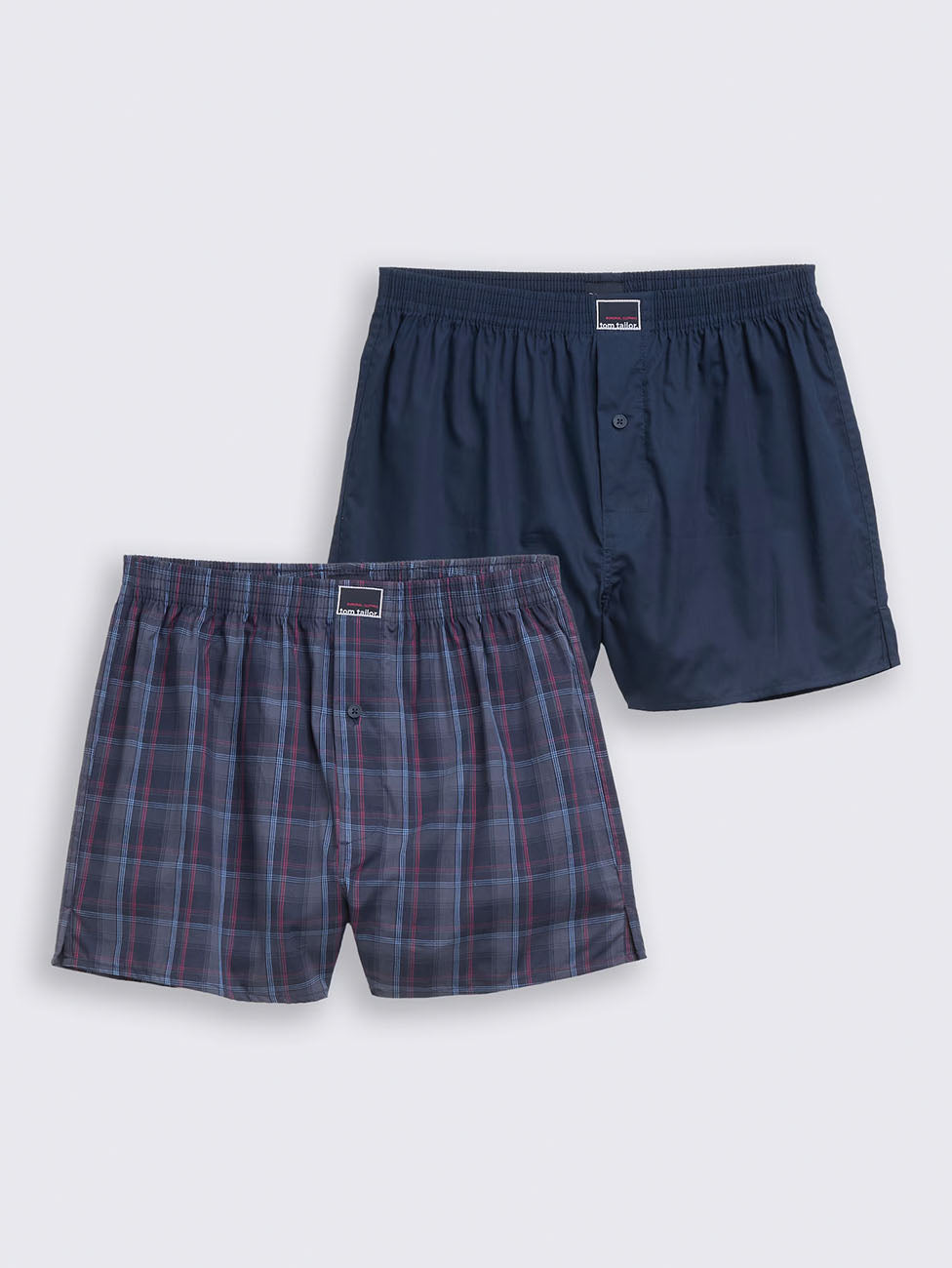 Tom Tailor Checked Pattern Boxer Shorts (Pack of 2)