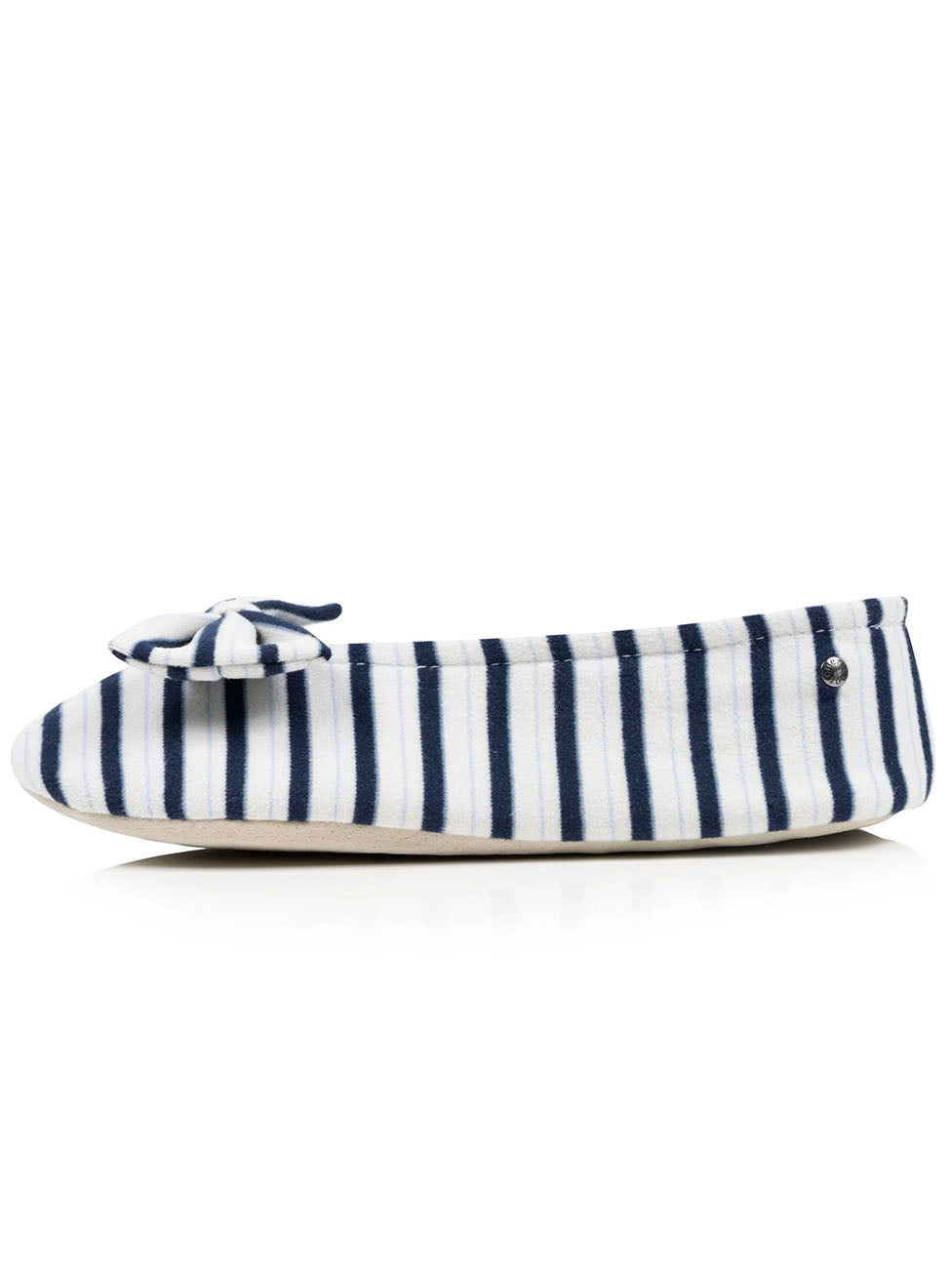 Isotoner Blue Striped Ballerina Slippers