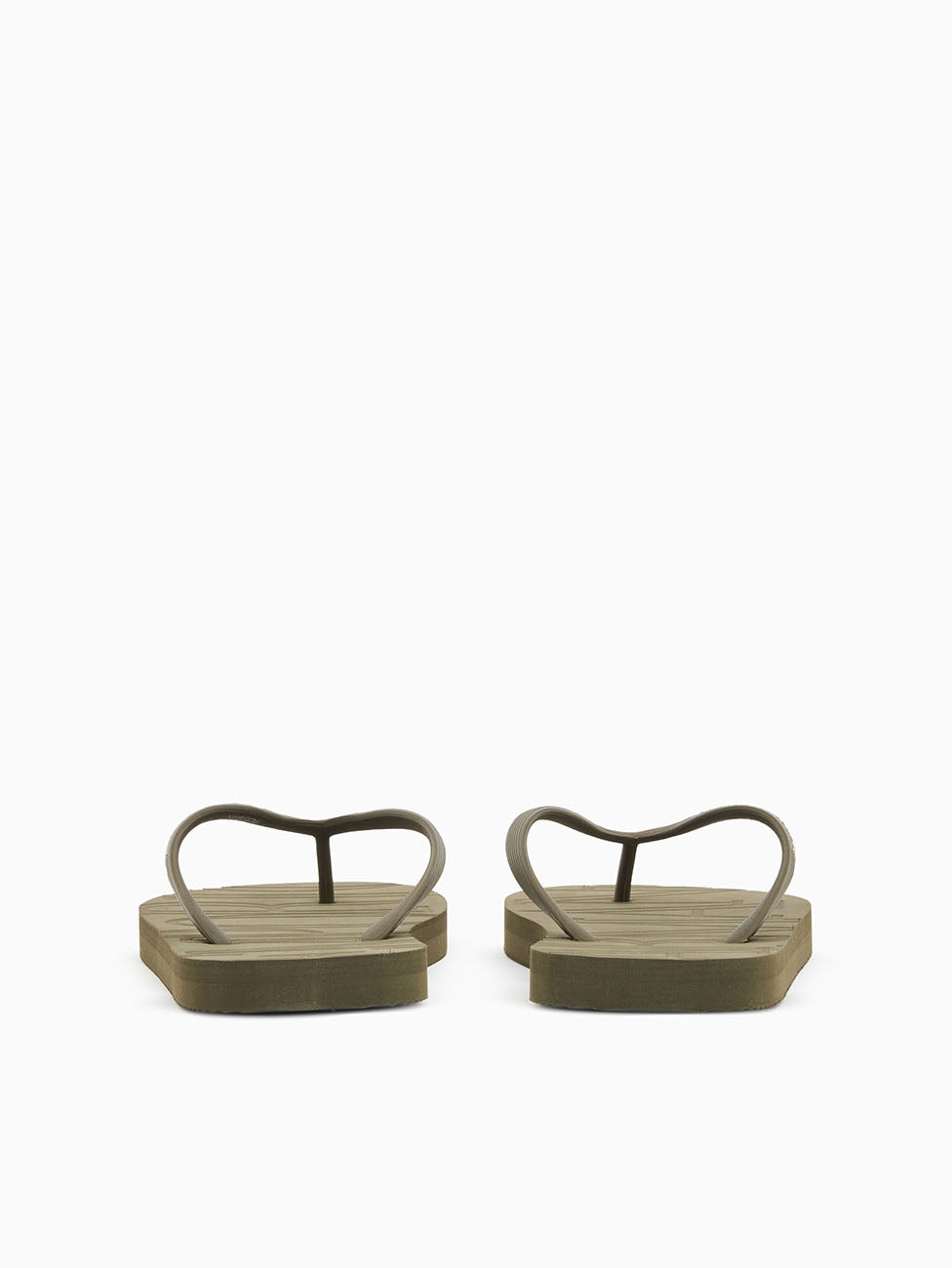 Emporio Armani Olive Green Rubber Flip Flops