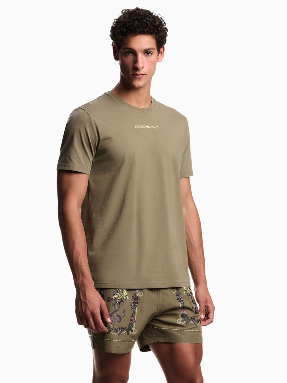Emporio Armani Seasonal Pattern Crew Neck T-Shirt