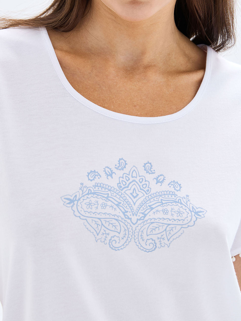 Blackspade White & Blue Women's Pyjama