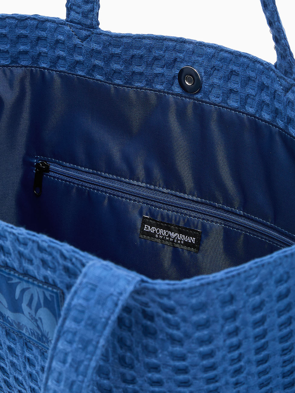 Emporio Armani Waffle Fabric Shopping Bag