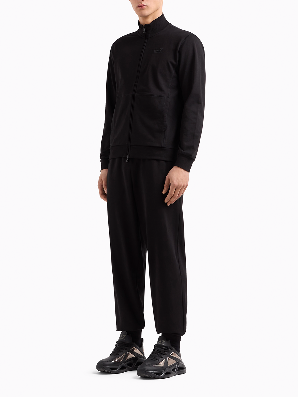 EA7 Visibility Cotton Full-Zip Tracksuit