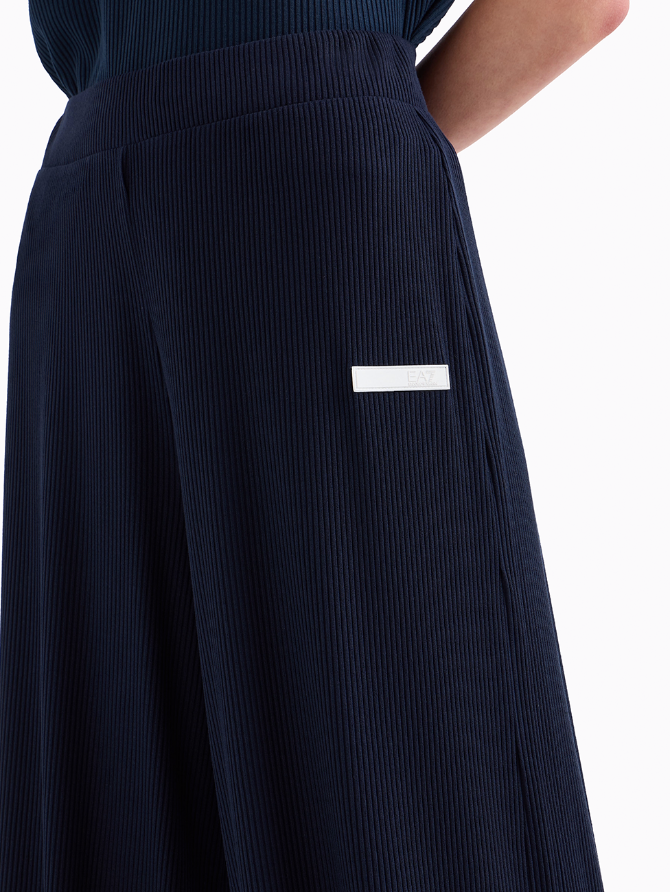 EA7 Costa Smeralda Stretch-Cotton Wide-Leg Trousers