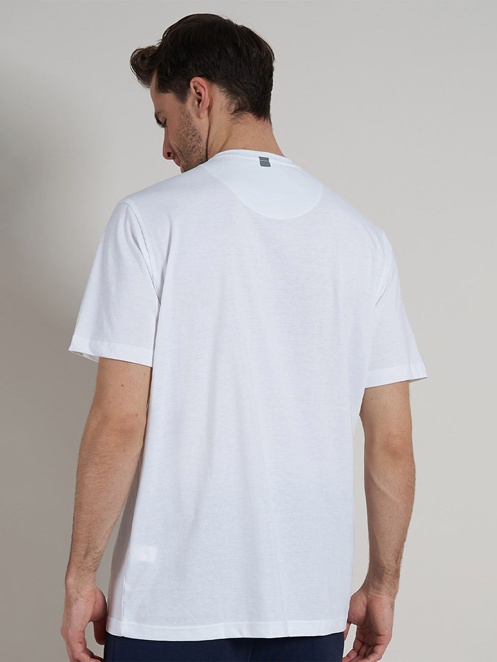 Bugatti White Logo Crew Neck T-Shirt