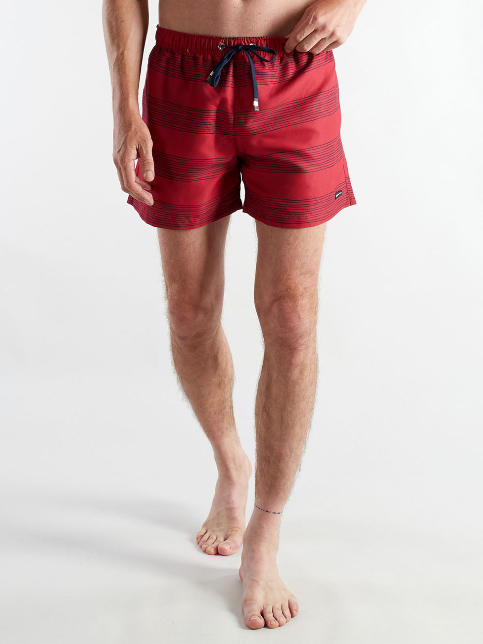 Bugatti Red Striped Swim Shorts