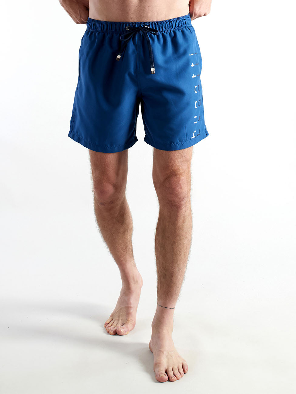 Bugatti Blue Logo Print Beach Shorts