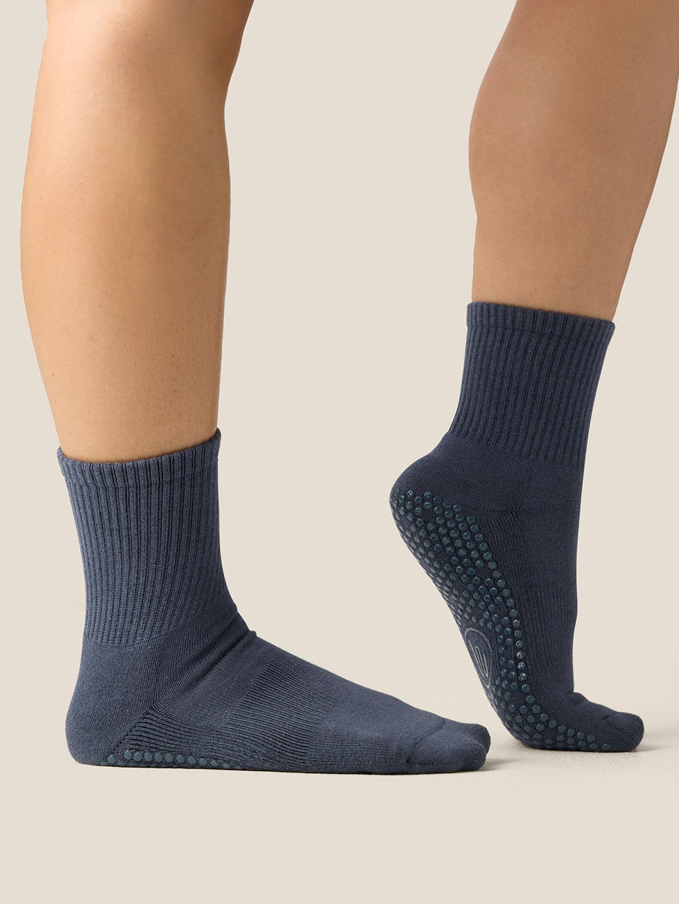 MoveActive French Navy  Crew Grip Socks