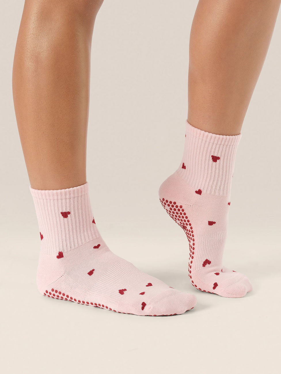 MoveActive Love Me Pink  Crew Grip Socks