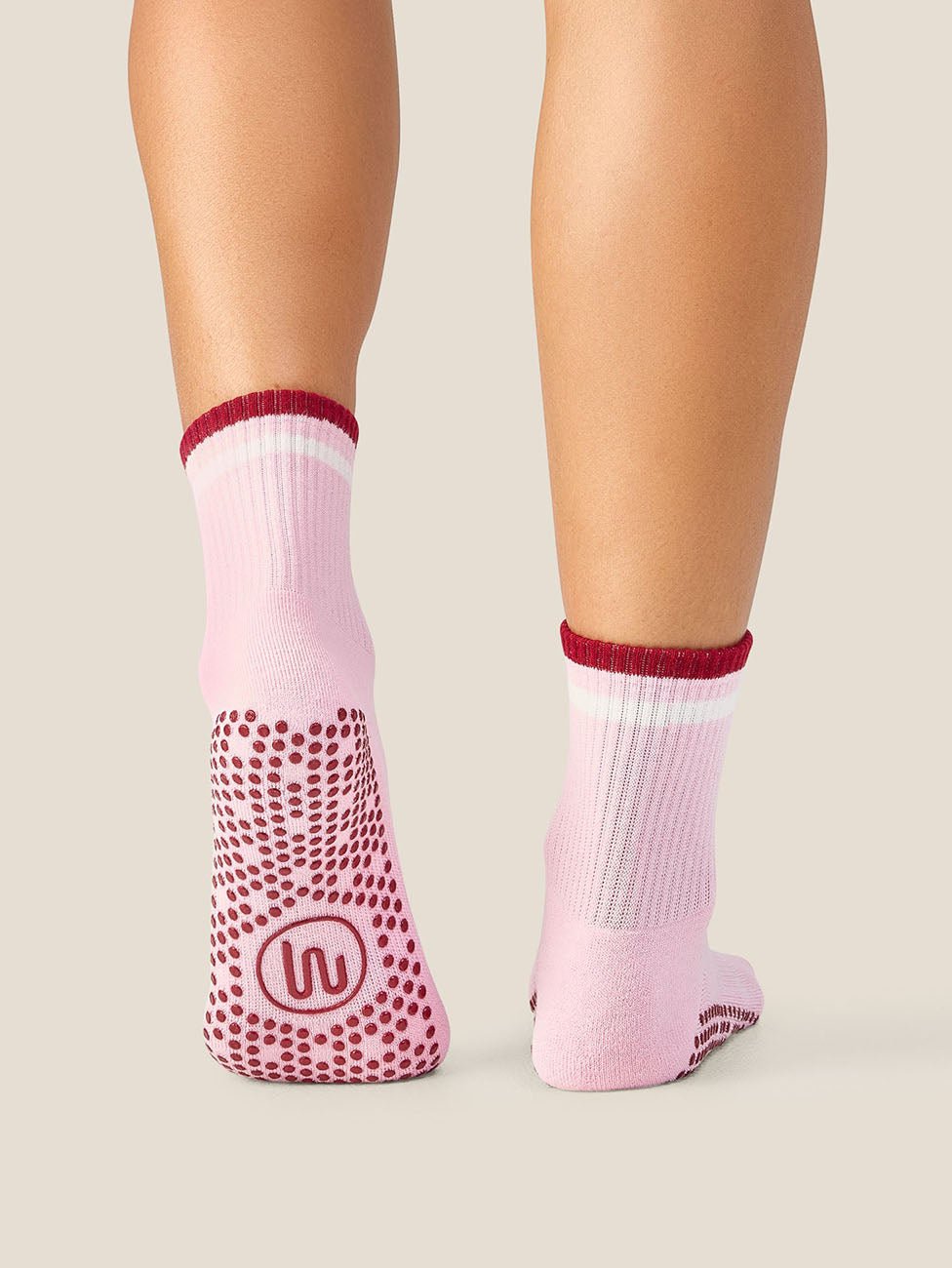 MoveActive Track Pink  Crew Grip Socks